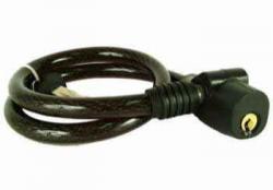 Замок-трос стальной, диам.12х65сm, с ключом - фото