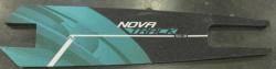 Шкурка-накладка на деку городского самоката Novatrack Polis 160 Plastic, 49,5см*11,5см, синяя - фото