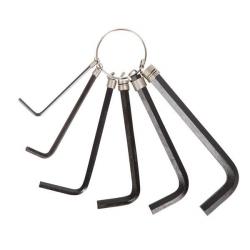 Набор шестигранников YC-268L-1 на связке 2/3/4/5/6/7 (6 частей), чёрный - фото