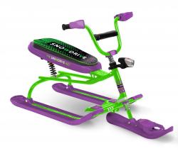 Снегокат Ника-Snowdrive NeonGreen, велоруль, СНД3N/G - фото