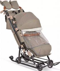 Санки-коляска комбинированная "Ника детям 7-8К", НД7-8К/8, бежевая - фото
