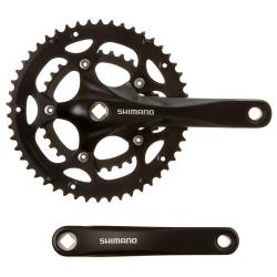 Система шатунов Shimano FC-RS200, 8-Speed, 170mm, 50X34T, Black - фото