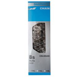Цепь Shimano, HG40, 6/7/8ск, 114 зв. - фото