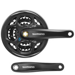 Система Shimano Altus M311, 170мм, кв, 42/32/22T, защ, черн. - фото