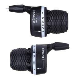 Манетки переключения Microshift MS-25 3 friction/6 indeХ, компл.из 2-х шт на 3 и 6 скоростей - фото