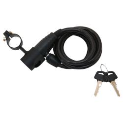 Замок-трос STG  стальной, диам.8х120сm, с ключом - фото