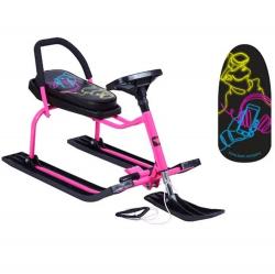 Снегокат 212 высокий со спинкой SNOWKAT New Play Девайс Фуксия - фото