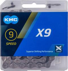 Цепь KMC X9, 116L, тёмно-серая - фото