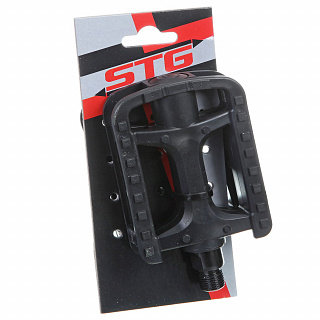 Педали STG, с катафотами, пластик - фото