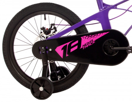 Велосипед Novatrack Blast 18" (2024) (Велосипед NOVATRACK 18" Blast. Магнезиевая рама,фиолетовый, полная защ.цепи, диск.тормоз, короткие к)