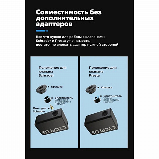 Ультрапортативный насос с аккумулятором Cycplus AS2 Cube - фото