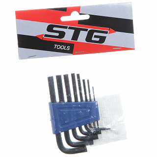 Ключи STG, шестигранники, 1,5/2/2.5/3/4/5/6/8/10, 9 предметов - фото