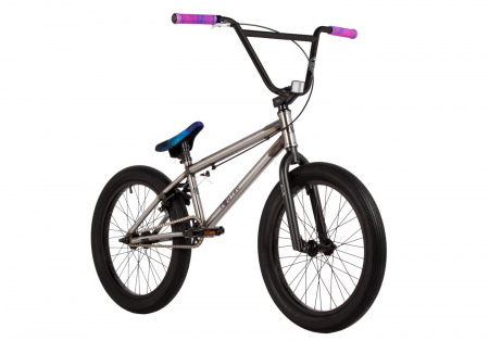 Велосипед Novatrack BMX Zodiac 20 (2025) (Велосипед NOVATRACK 20" BMX ZODIAC серебристый, сталь , рама 20", U-BRAKE)