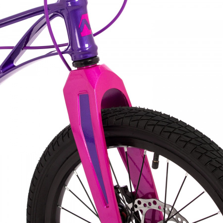 Велосипед Novatrack Blast 18" (2024) (Велосипед NOVATRACK 18" Blast. Магнезиевая рама,фиолетовый, полная защ.цепи, диск.тормоз, короткие к)