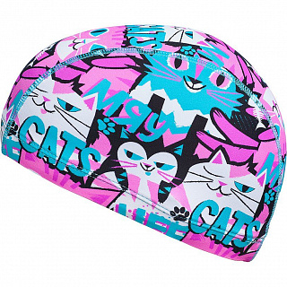 Шапочка юниорская текстильная Mad Wave Kitten - фото