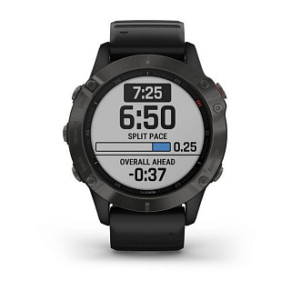 Часы GARMIN Fenix 6 Sapphire (Gray/Black Band) - фото