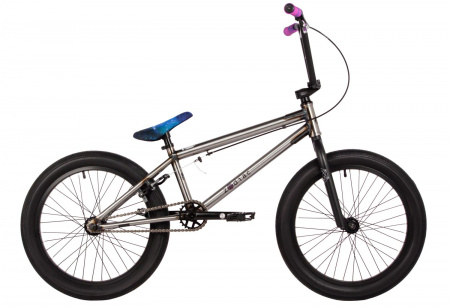 Велосипед Novatrack BMX Zodiac 20 (2025) (Велосипед NOVATRACK 20" BMX ZODIAC серебристый, сталь , рама 20", U-BRAKE)
