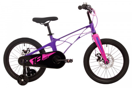 Велосипед Novatrack Blast 18" (2024) (Велосипед NOVATRACK 18" Blast. Магнезиевая рама,фиолетовый, полная защ.цепи, диск.тормоз, короткие к)