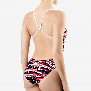 Купальник слитный TYR All American Cutoutfit - фото